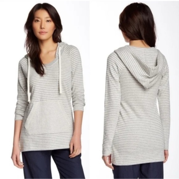 Standard James Perse Striped Hooded Pullover Sweatshirt Size 4/XL - Picture 1 of 9